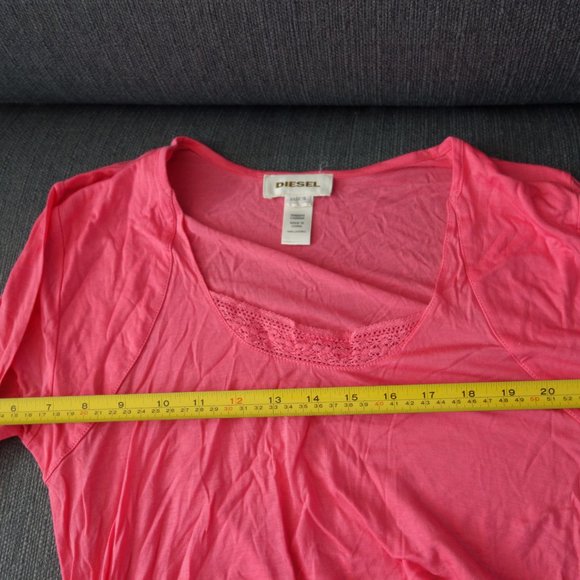 Diesel Pink 100% Lycocell Long Sleeve T-Shirt Size S - Picture 5 of 11
